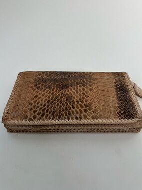 Reptile leather Women’s Clutch Wallet Exotic genuine leather Feminine